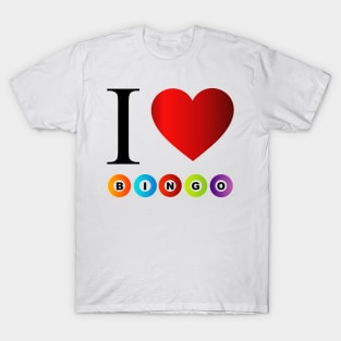 I Love BINGO Valentine Hearts T-Shirt